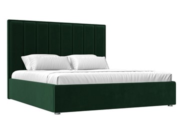 Двуспальная кровать с механизмом Афродита 160, Зеленый (Велюр) в Элисте