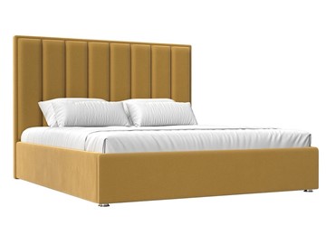 Двуспальная кровать с механизмом Афродита 160, Желтый (Микровельвет) в Элисте