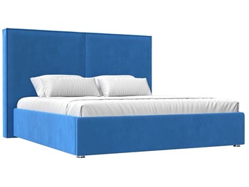 Кровать с механизмом двуспальная Аура 160, Голубой (Велюр) в Элисте