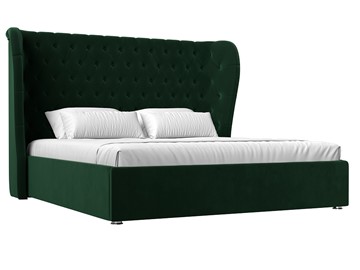 Двуспальная кровать с механизмом Далия 160, Зеленый (Велюр) в Элисте