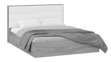 Кровать с механизмом двуспальная ТриЯ Миранда тип 1 (Дуб Гамильтон/Белый глянец) в Элисте