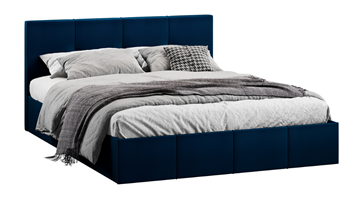Кровать с механизмом 2-спальная с заглушиной Лора (Велюр Confetti Blue) в Элисте