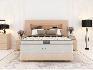 Кровать спальная Smart Compact/Podium M 160х200, Флок (Велсофт Бежевый) в Элисте