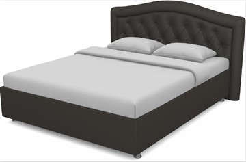 Кровать спальная Луиза 1600 с основанием (Nitro Brown) в Элисте
