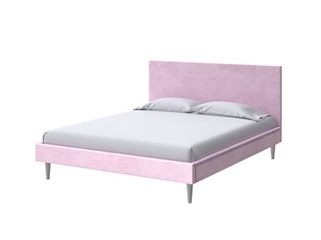 Кровать 1-спальная Claro 90х200, Велюр (Teddy Розовый фламинго) в Элисте