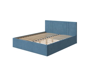 Мягкая кровать Helix Plus 90х200, Велюр (Monopoly Прованский синий (792)) в Элисте