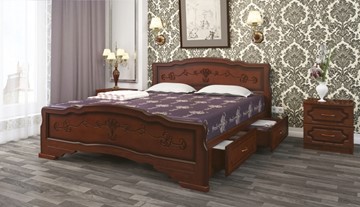 Кровать с выкатными ящиками Карина-6 (Орех) 180х200 в Элисте
