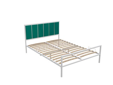 Кровать полутороспальная Малахит люкс с ортопедическим основанием 1400x2000 (Белый муар) в Элисте