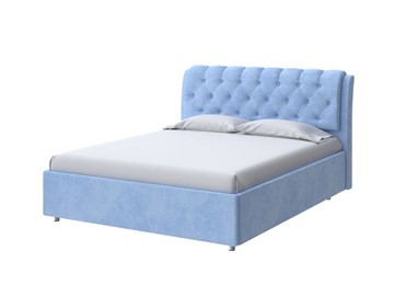 Кровать полутороспальная Chester 140х200, Велюр (Teddy Небесно-голубой) в Элисте