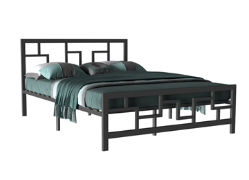 Спальная кровать Лофт 3, 160х200, черная в Элисте