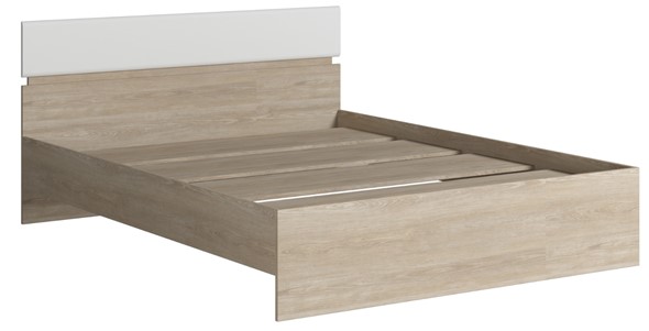 Кровать Светлана 1400, белый/дуб сонома в Элисте - изображение