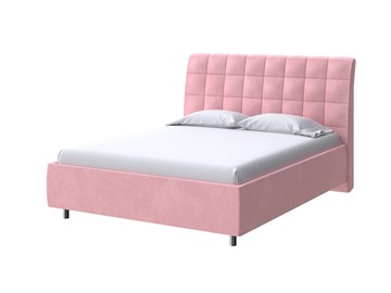 Кровать 1.5-спальная Volumo 140х200, Велюр (Casa Жемчужно-розовый) в Элисте