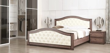 Кровать спальная Стиль 1, 160х200, кожзам, с основанием в Элисте