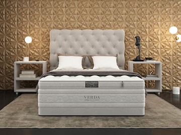 Спальная кровать Cloud Compact/Basement 180х200, Флок (Велсофт Серый) в Элисте