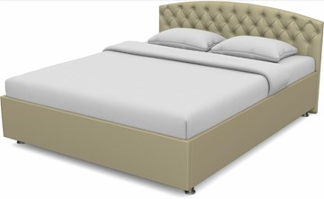 Кровать спальная Пальмира 1600 с основанием (Nitro Сream) в Элисте