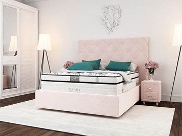 Кровать 2-х спальная Style Compact/Island M 180х200, Флок (Велсофт Винтажный розовый) в Элисте