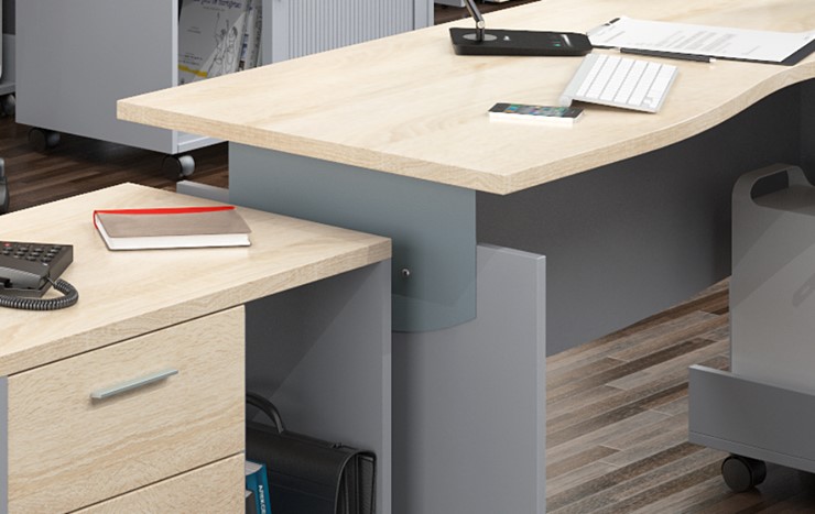 Офисный комплект мебели OFFIX-NEW для 4 сотрудников с двумя шкафами в Элисте - изображение 2