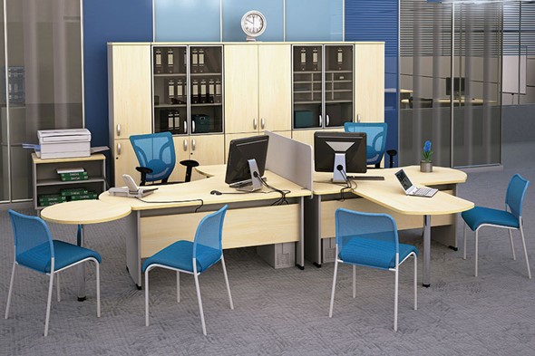 Офисный набор мебели Boston для 2 сотрудников по работе с клиентами в Элисте - изображение