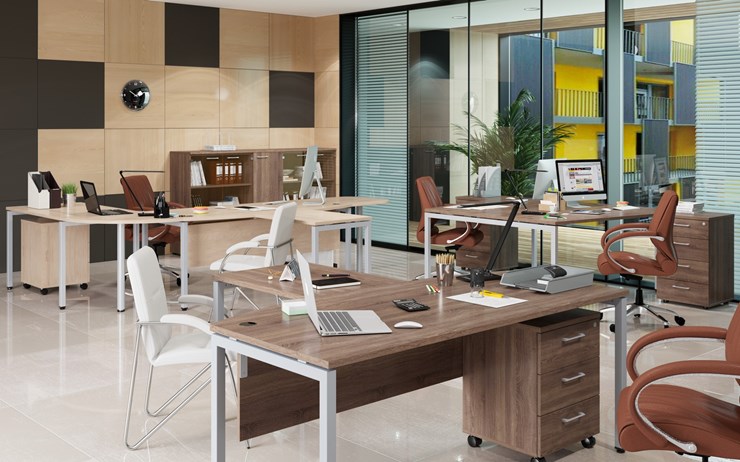 Набор мебели в офис Xten S 1 - один стол с приставным брифингом в Элисте - изображение