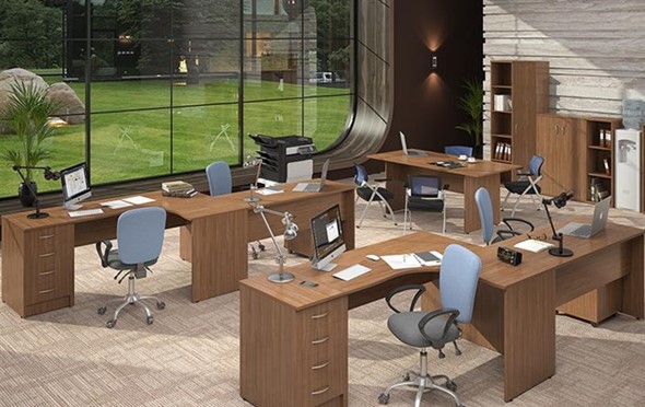 Набор мебели в офис IMAGO три стола, 2 шкафа, стеллаж, тумба в Элисте - изображение