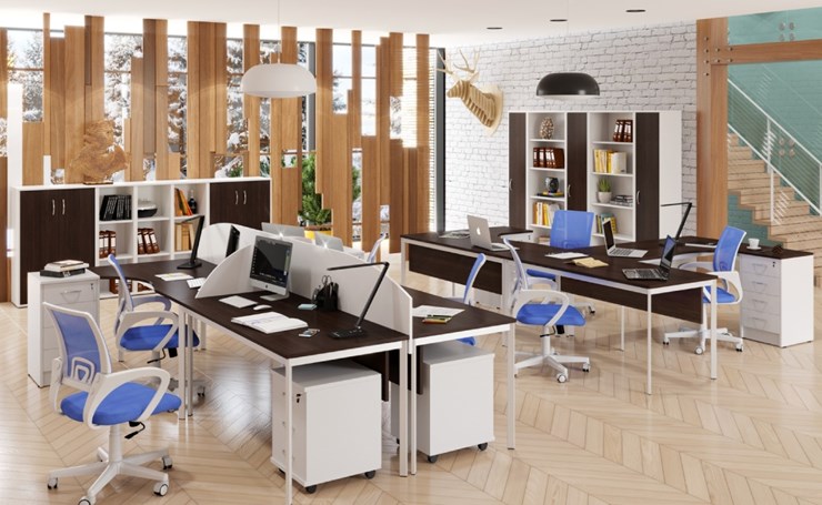 Офисный набор мебели Imago S - два стола, две тумбы в Элисте - изображение