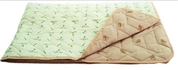Одеяло «Зима-Лето», ткань: тик, материалы: бамбук/верблюжья шерсть в Элисте