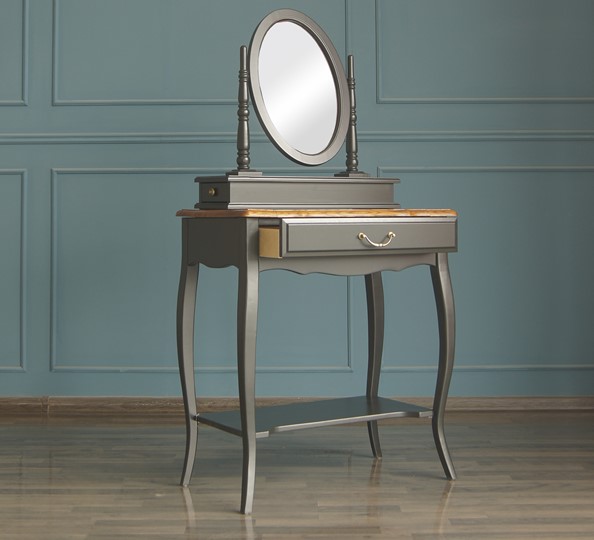 Туалетный стол Leontina с зеркалом (ST9321BLK) Черный в Элисте - изображение 3