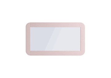 Зеркало прямоугольное Люкс, Велюр Тедди розовый в Элисте