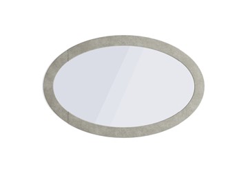 Зеркало прямоугольное овальное, Микровелюр светло-серый в Элисте