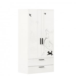 Шкаф комбинированный Джоли ЛД 535.040, Серый шелк в Элисте