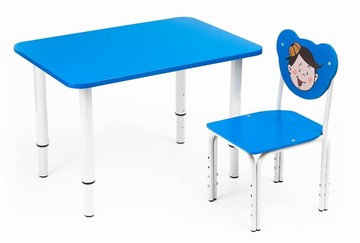 Растущий стол Кузя (Синий,Серый) в Элисте - предосмотр 1