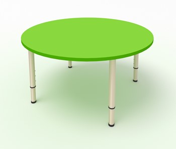 Детский стол круглый ЛДСП Зеленая мамба в Элисте