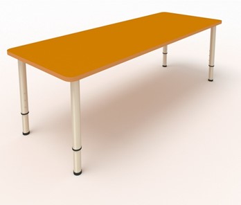Детский стол МГрупп 2-местный  (по одну сторону столешн.) СДО-2 (0-3) оранжевый в Элисте