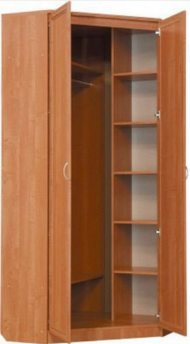 Шкаф распашной 401 угловой со штангой, цвет Венге в Элисте - изображение 1