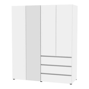 Шкаф 4-х дверный Erik H332_M (Белый) в Элисте