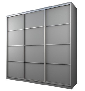 Шкаф 3-х дверный MAX МШ-27-6-27/2-111, Профиль Серебро/Цвет Серый в Элисте