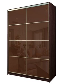 Шкаф 2-х дверный MAX МШ-27-6-16-22, Профиль Золото/Цвет Венге/Oraclal шоколад в Элисте