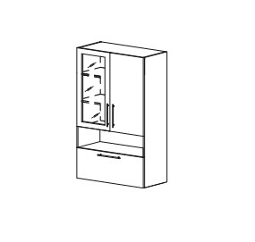 Шкаф кухонный Марибель Мыло, настенный хозяйственный двухдверный 1520*800*350, ШНХ 800*1520 в Элисте