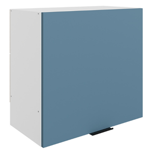 Навесной кухонный шкаф Стоун L600 Н566 (1 дв. гл.) (белый/изумруд софттач) в Элисте