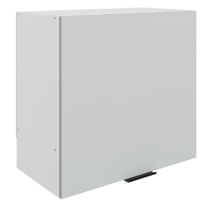 Кухонный навесной шкаф Стоун L600 Н566 (1 дв. гл.) (белый/лайт грей софттач) в Элисте
