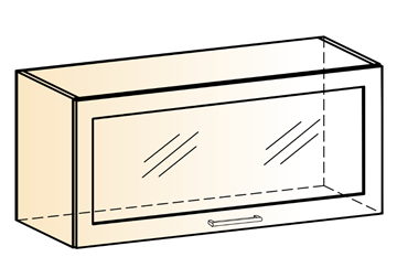 Шкаф навесной Яна L800 Н360 (1 дв. рам.) в Элисте