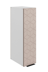 Навесной шкаф Стоун L200 Н720 (1 дв. гл.) с фрезеровкой (белый/грей софттач) в Элисте