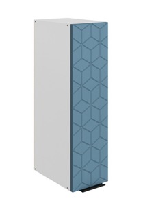 Навесной кухонный шкаф Стоун L200 Н720 (1 дв. гл.) с фрезеровкой (белый/изумруд софттач) в Элисте