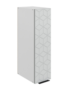 Шкаф на кухню Стоун L200 Н720 (1 дв. гл.) с фрезеровкой (белый/лайт грей софттач) в Элисте