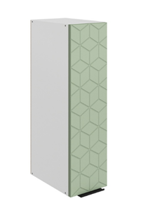 Кухонный навесной шкаф Стоун L200 Н720 (1 дв. гл.) с фрезеровкой (белый/полынь софттач) в Элисте