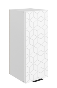 Шкаф настенный Стоун L300 Н720 (1 дв. гл.) с фрезеровкой (белый/джелато софттач) в Элисте