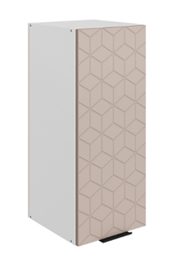 Навесной кухонный шкаф Стоун L300 Н720 (1 дв. гл.) с фрезеровкой (белый/грей софттач) в Элисте