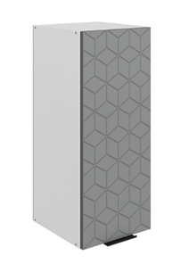 Кухонный шкаф Стоун L300 Н720 (1 дв. гл.) с фрезеровкой (белый/оникс софттач) в Элисте