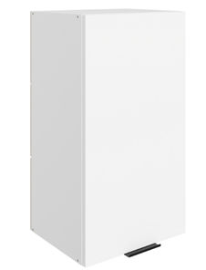 Шкаф на кухню Стоун L400 Н720 (1 дв. гл.) (белый/джелато софттач) в Элисте
