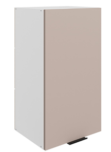Кухонный шкаф Стоун L400 Н720 (1 дв. гл.) (белый/грей софттач) в Элисте